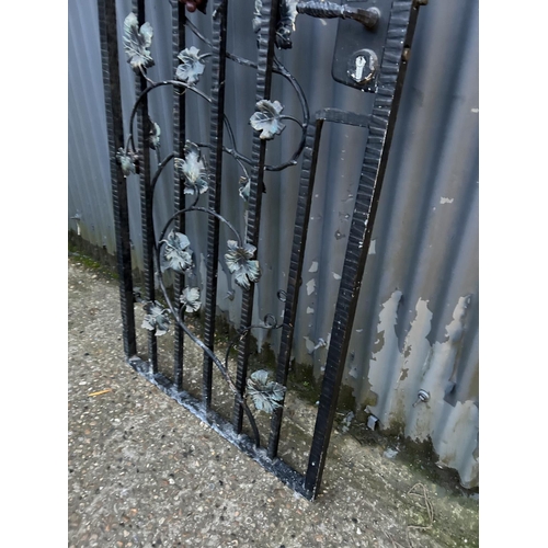 236 - A bespoke metalwork iron framed wine cellar gate / door decorated with grapes 80x190