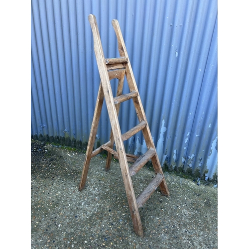 7 - A vintage pine folding step ladder