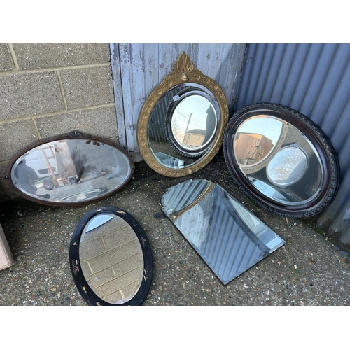 76 - Six assorted wall mirrors
