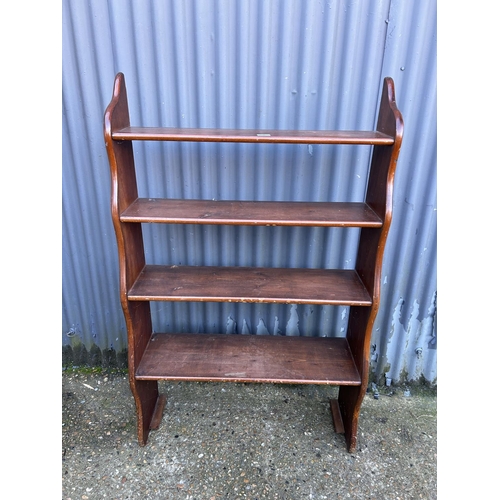 8 - A mahogany open fronted bookcase 87x20x140