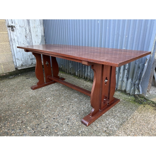 84 - A bespoke mahogany refectory style dining table 200x75x76