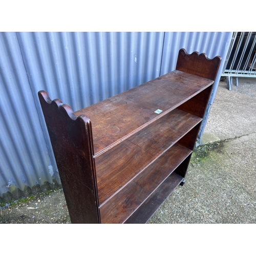 9 - A Victorian mahogany freestanding open bookcase 107x30x127
