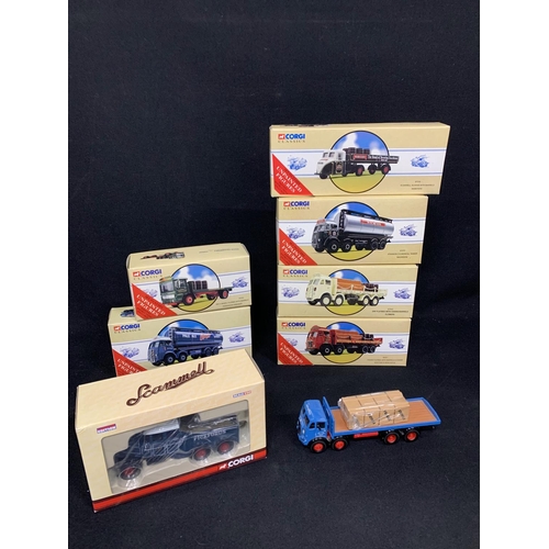 589 - 7 boxed Corgi Classics Commercial vehicles and 1 unboxed