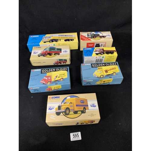 595 - 7 boxed Corgi Classics Commercial vehicles