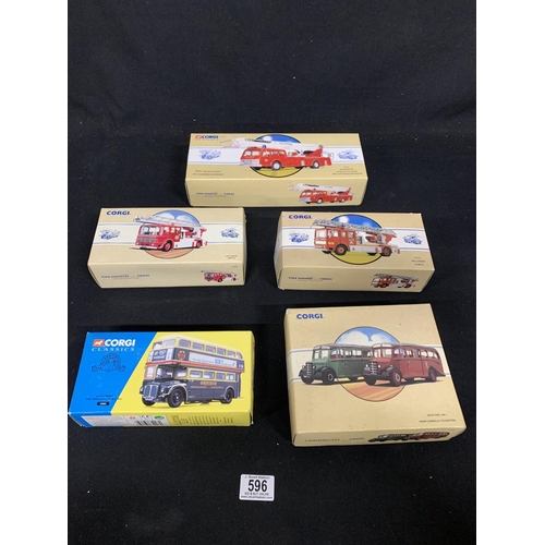 596 - 5 boxed Corgi Classics Commercial vehicles