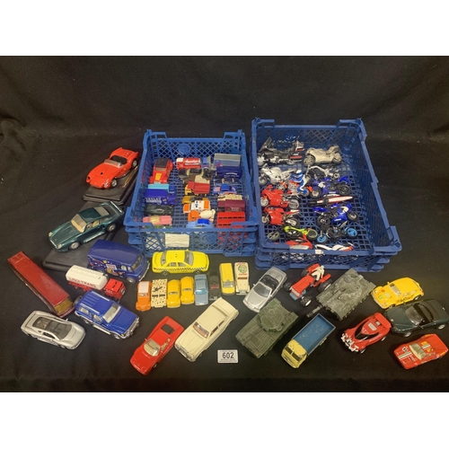 602 - Collection of Die cast model cars and bikes (3)