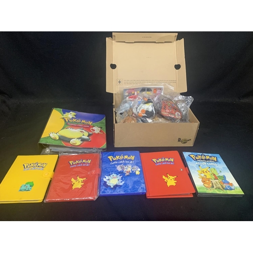 603 - Pokemon Trading Cards Albums (empty) and McDonald's TY Toys (2)