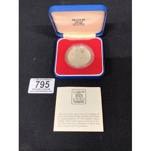 795 - Royal Mint 1977 Silver Proof Crown