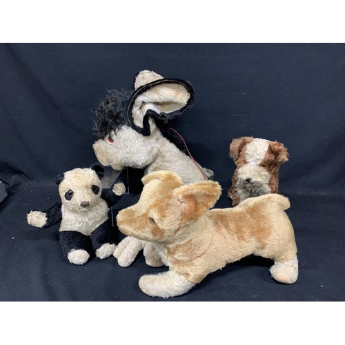 647 - Four vintage soft toys