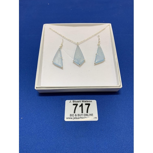 717 - A Modern Silver Earring and Pendant Set by Life Charms