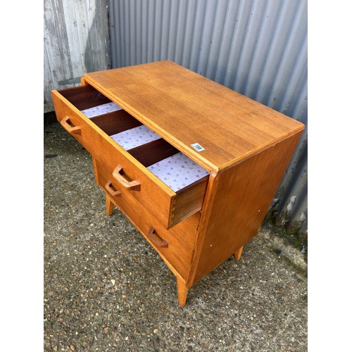 188 - A g plan light oak chest of three drawers