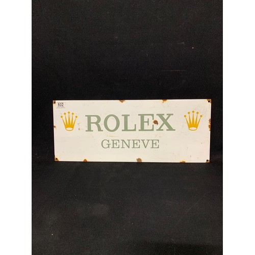 802 - Enamel Rolex Sign 58 x 23 cms