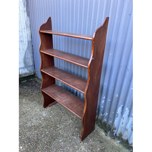 230 - A mahogany open fronted bookcase 87x20x140