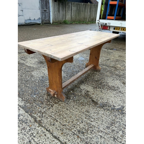 131 - A pine refectory style dining table 168x68x77