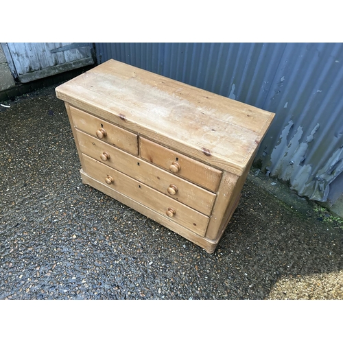 201 - A pine chest of four drawers 103x45x75