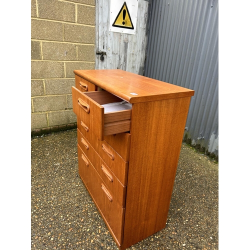 226 - A teak tallboy chest of drawers 87x42x110