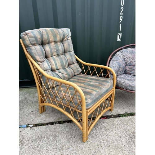 285 - Two Bamboo Conservatory Chairs