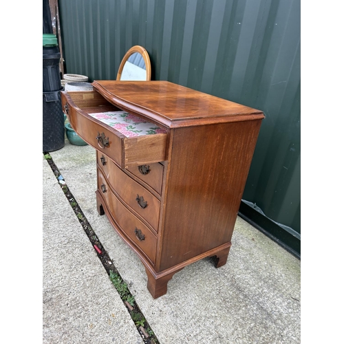 287 - A reproduction mahogany chest of four drawers 78x50x82