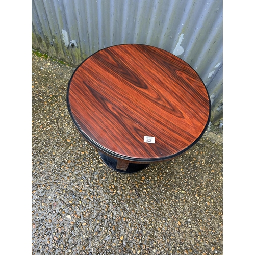 318 - An art deco stlye circular occasional table 53cm