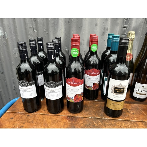 381 - 28 Bottles of assorted red & white wines and cider