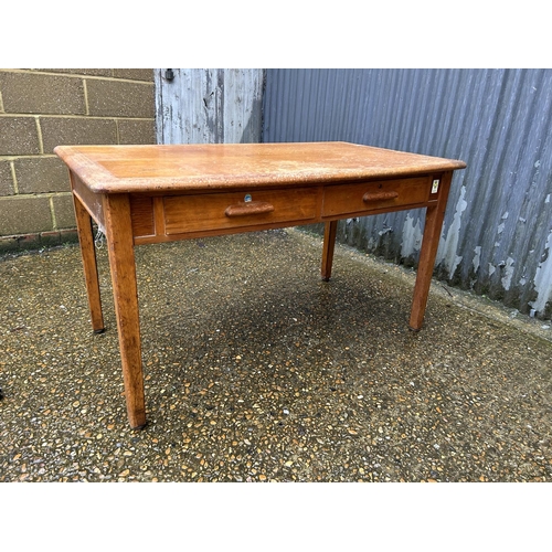 60 - A 20th century 2 drawer writing table