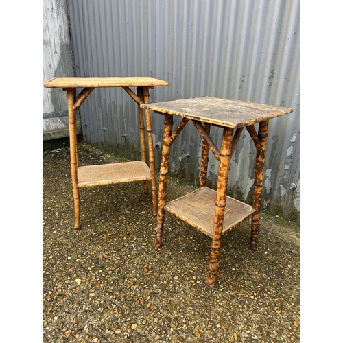 8 - Two antique bamboo occasional tables