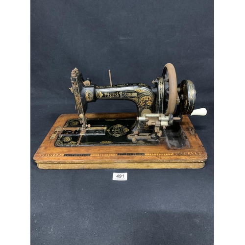 491 - Vintage Frister and Rossman sewing machine