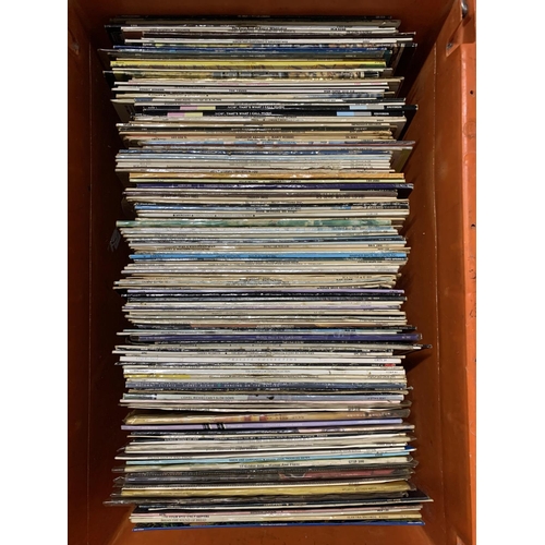 573 - 2 crates of LP's, easy listening and country music, including Dolly Parton, Beach Boys, ABBA , Disne... 