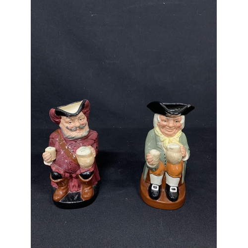 598 - 2 Large Doulton Tobies, Happy John and Falstaff, height 22cms