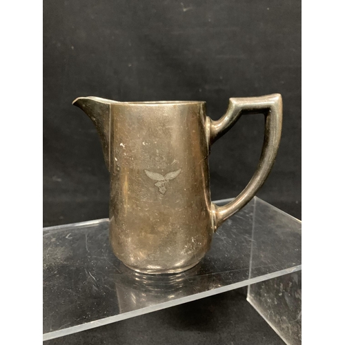 639 - Nazi WW2 milk jug stamped and engraved with Luftwaffe eagle