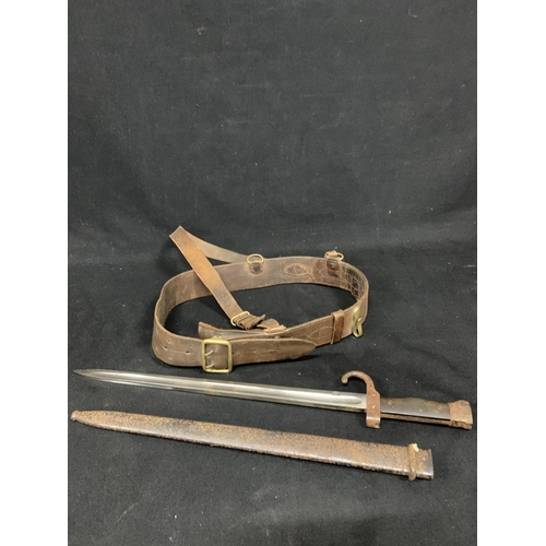 656 - Sam Brown belt and Bayonet