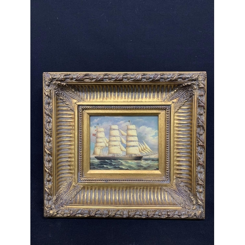 676 - Reproduction gilt framed picture, overall 54 x 46cms