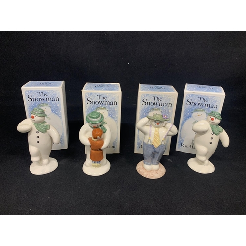 699 - Royal Doulton Snowman Boxed figures x 4