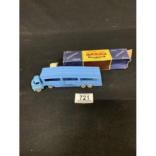 721 - Matchbox Car Transporter with Box