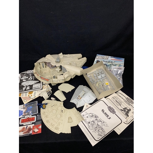 727 - Star Wars Millenium Falcon (not boxed) and Airfix Empire Strikes Back Snowspeeder (part built), plus... 