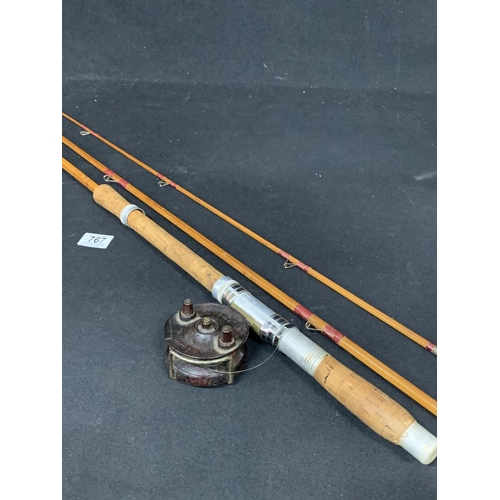 767 - Split cane fly rod and Bakelite reel