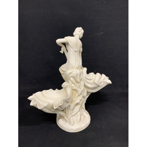 803 - Parian fisher girl Figure, height 44 cms