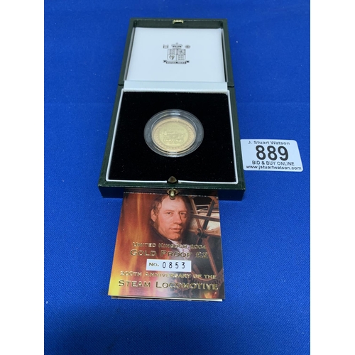 889 - Royal Mint 2004 Gold Proof £2 Coin, no 853 of 1500, 22ct Gold weight 15.97 gms