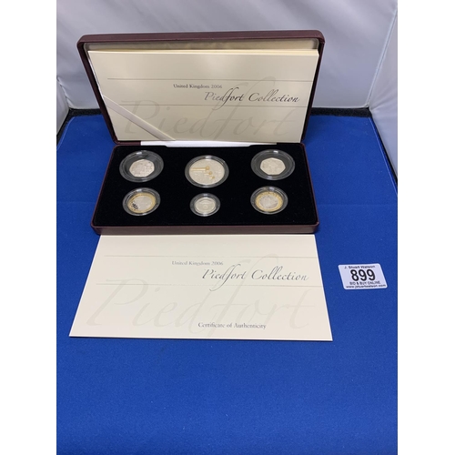 899 - Royal Mint Silver Proof 2006 Piedfort Six Coin Set