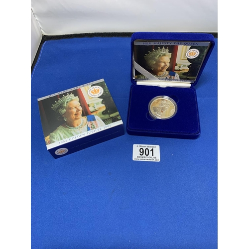 901 - Royal Mint Silver Proof 2002 Jubilee £5 Coin