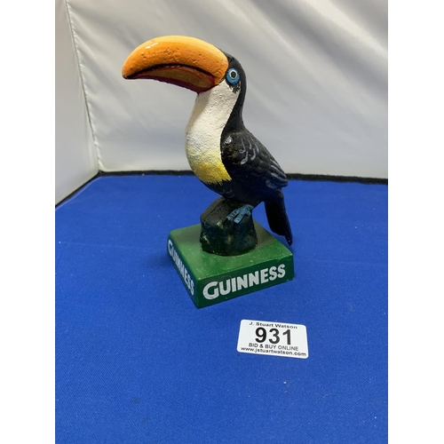 931 - Cast Iron Guinness Toucan Advert Figure height 16 cms