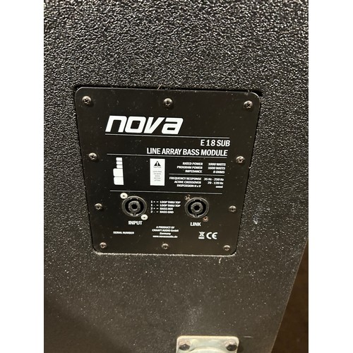 45 - A pair of very large NOVA E18 SUB Line array bass module 80x60x92