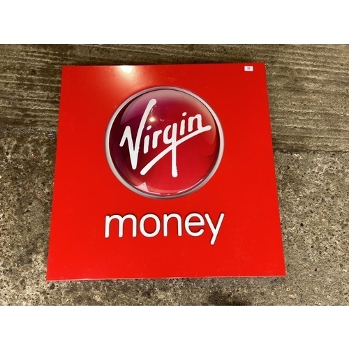 96 - A  large metal VIRGIN money sign 94x94