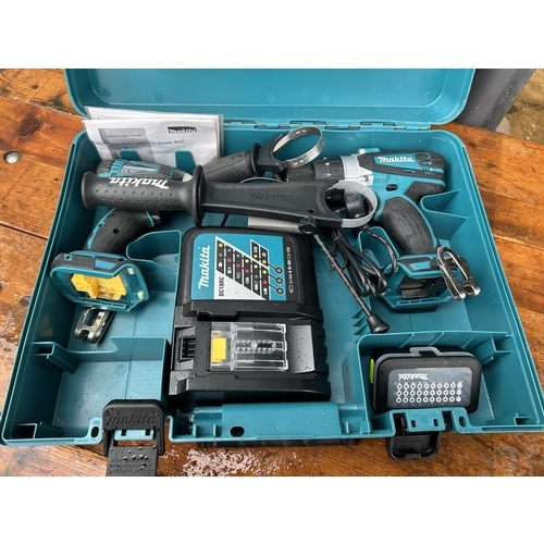 342 - A Makita cordless drill set Model DTD146 and DHP458 (no batteries)