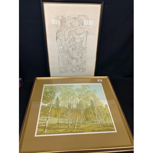 802 - Two Limited Edition prints Summer Solstice by Kenneth Leech and one signed Robert Costeloe 1966 2/10