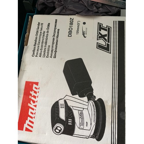 373 - A cased Makita three part cordless set consisting of circular saw DSS610, jigsaw DJV180 and sander D... 