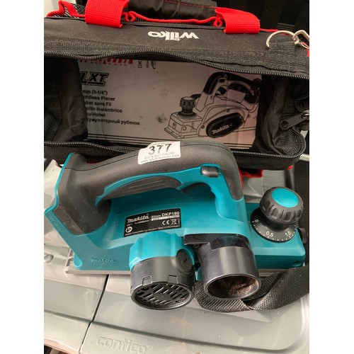 377 - A Makita cordless planer  DKP180 (no batteries)