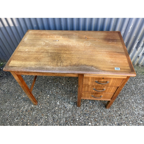 104 - A vintage three drawer typist desk 106x66x75