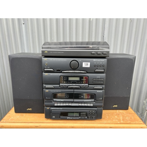 126 - A JVC HIfi with speakers