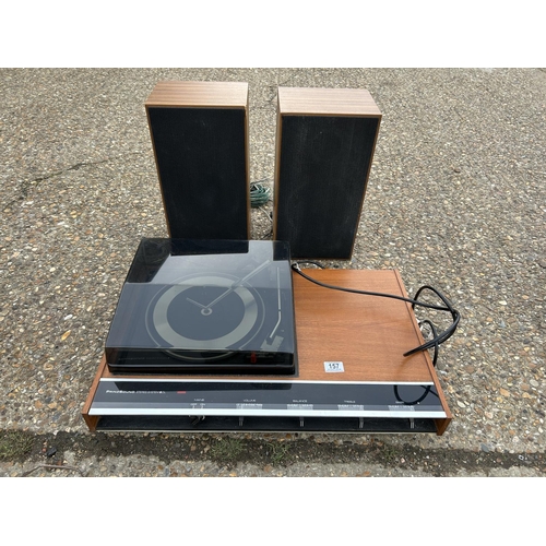 157 - A PRINZ sound vintage record player with speakers
